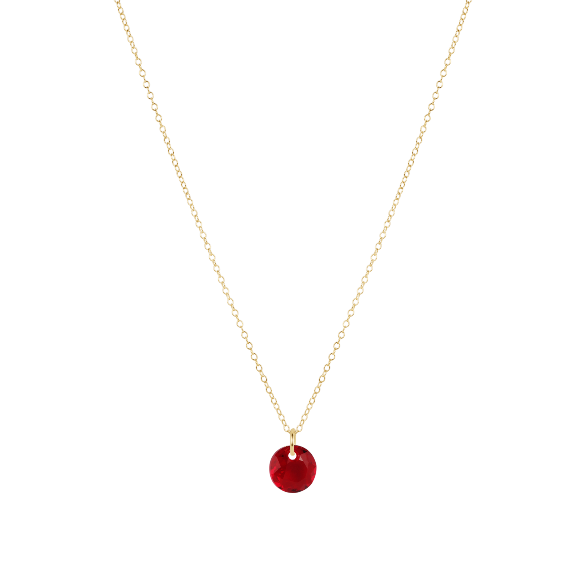 16" Necklace Gold - Reflection Small Charm - 01