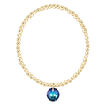 Classic Gold 3mm Bracelet - Reflection Charm - 12