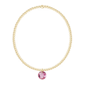 Classic Gold 3mm Bracelet - Reflection Charm - 10