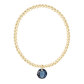 Classic Gold 3mm Bracelet - Reflection Charm - 09