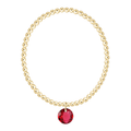 Classic Gold 3mm Bracelet - Reflection Charm - 07