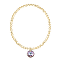 Classic Gold 3mm Bracelet - Reflection Charm - 06