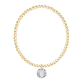 Classic Gold 3mm Bracelet - Reflection Charm - 04