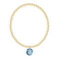 Classic Gold 3mm Bracelet - Reflection Charm - 03