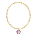 Classic Gold 3mm Bracelet - Reflection Charm - 02