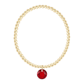 Classic Gold 3mm Bracelet - Reflection Charm - 01