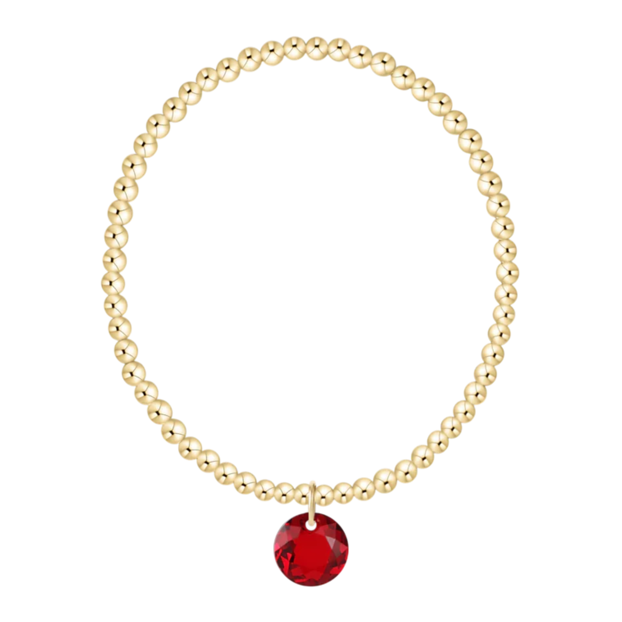 Classic Gold 3mm Bracelet - Reflection Charm - 01