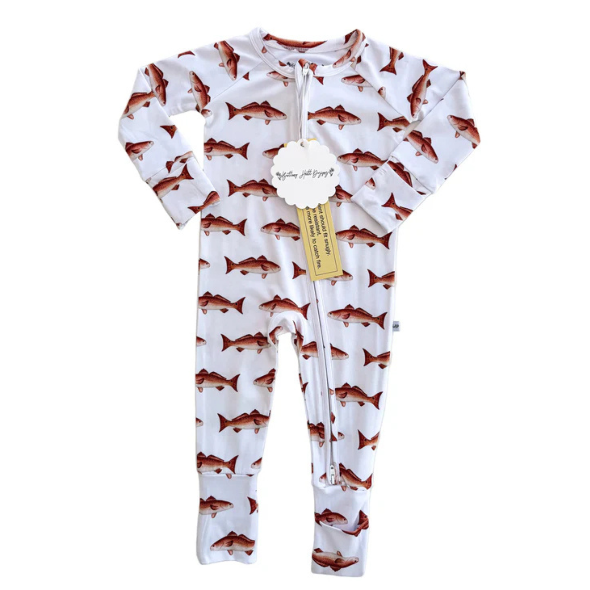 Redfish Zippy Sleepers with Fold Over Cuffs