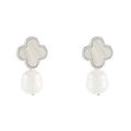 Clover & Pearl Drop Earrings