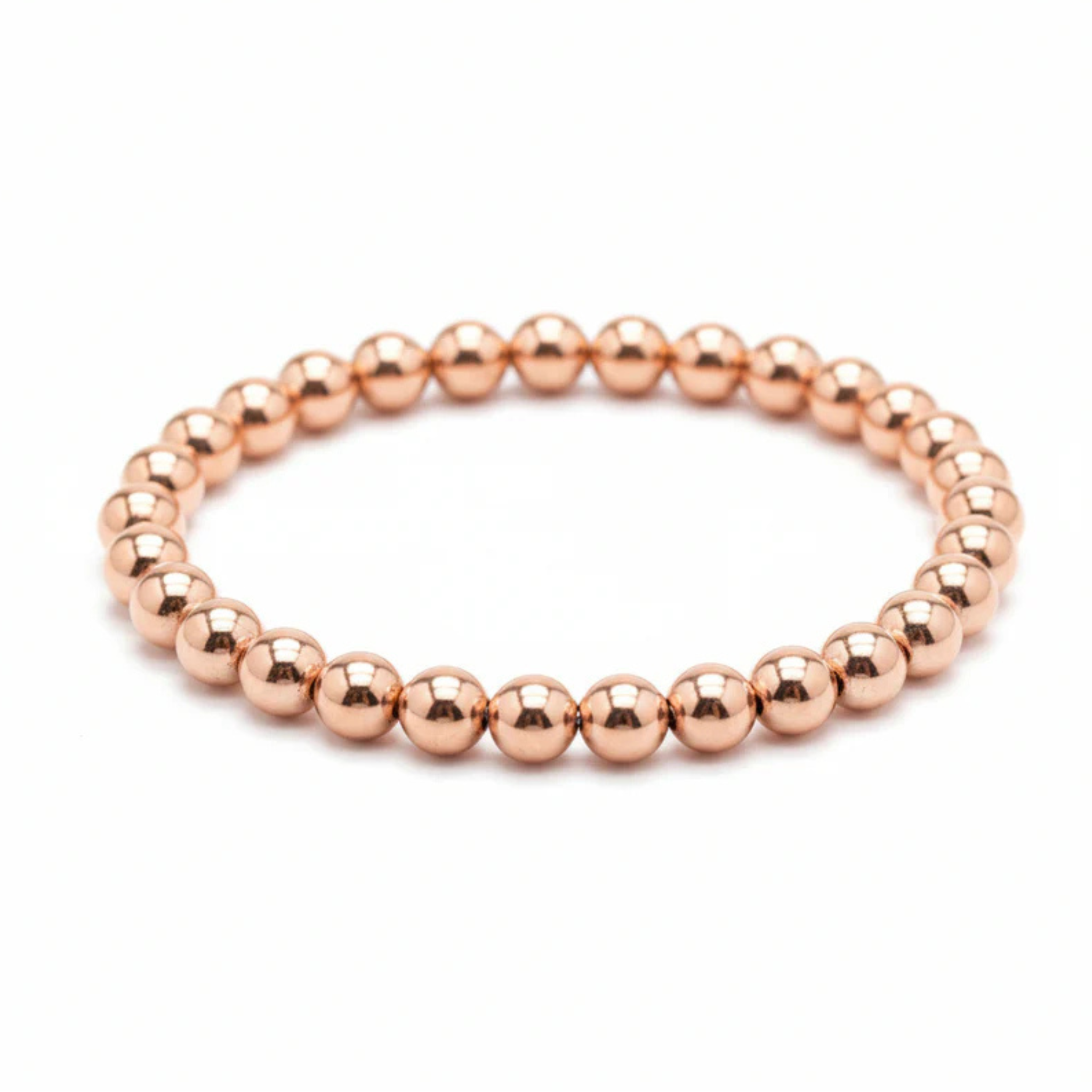 Rose Gold 6mm Bead Bracelet