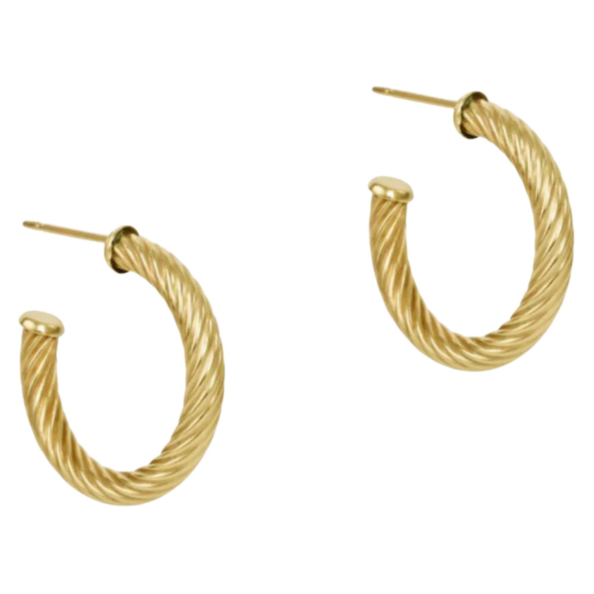 Textured Twist Post Hoop