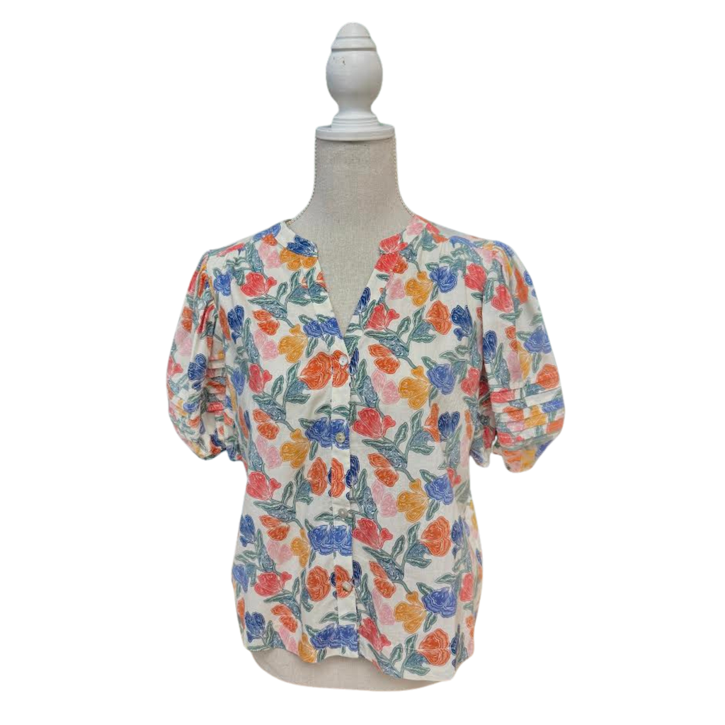 Peyton Floral Button Down Top