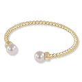 Classic Gold 3mm Pearl Cuff - Pearl