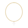 Classic Gold 2mm Bracelet - Blessed Crystal Charm