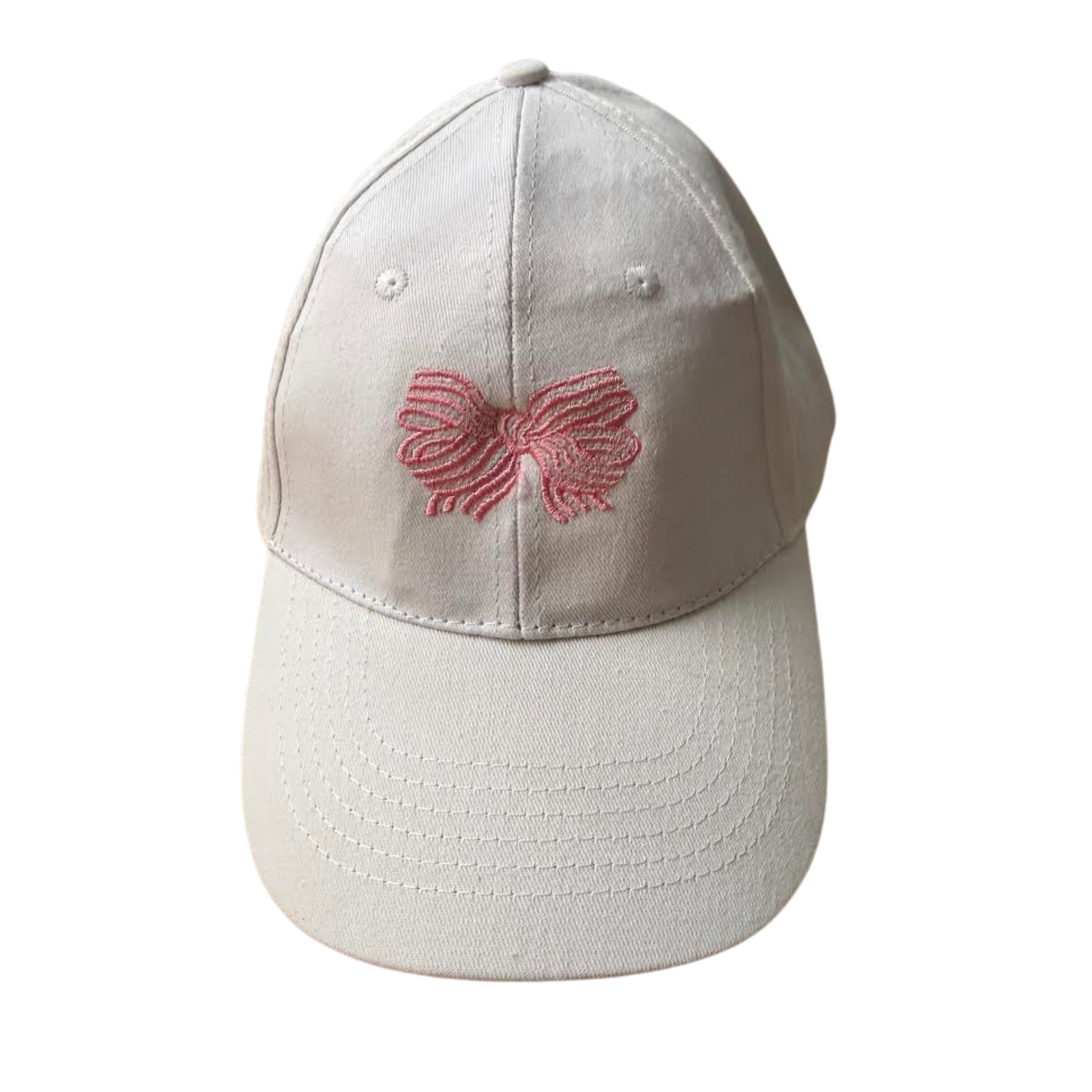 Pink Bow White Hat