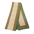 Horsebit Scarf - Ivory/Green