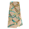 Horsebit Scarf - Brown/Multi