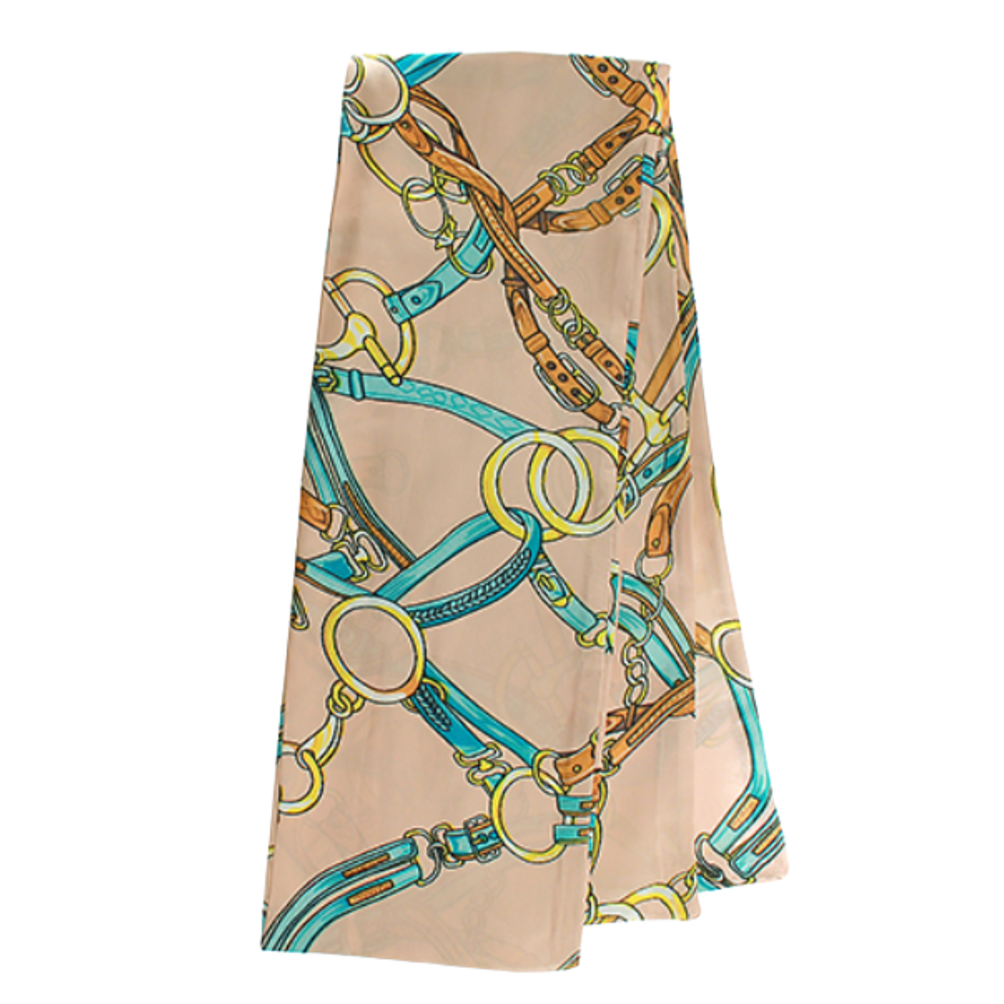 Horsebit Scarf - Brown/Multi
