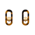 Tortoise Oval Earrings