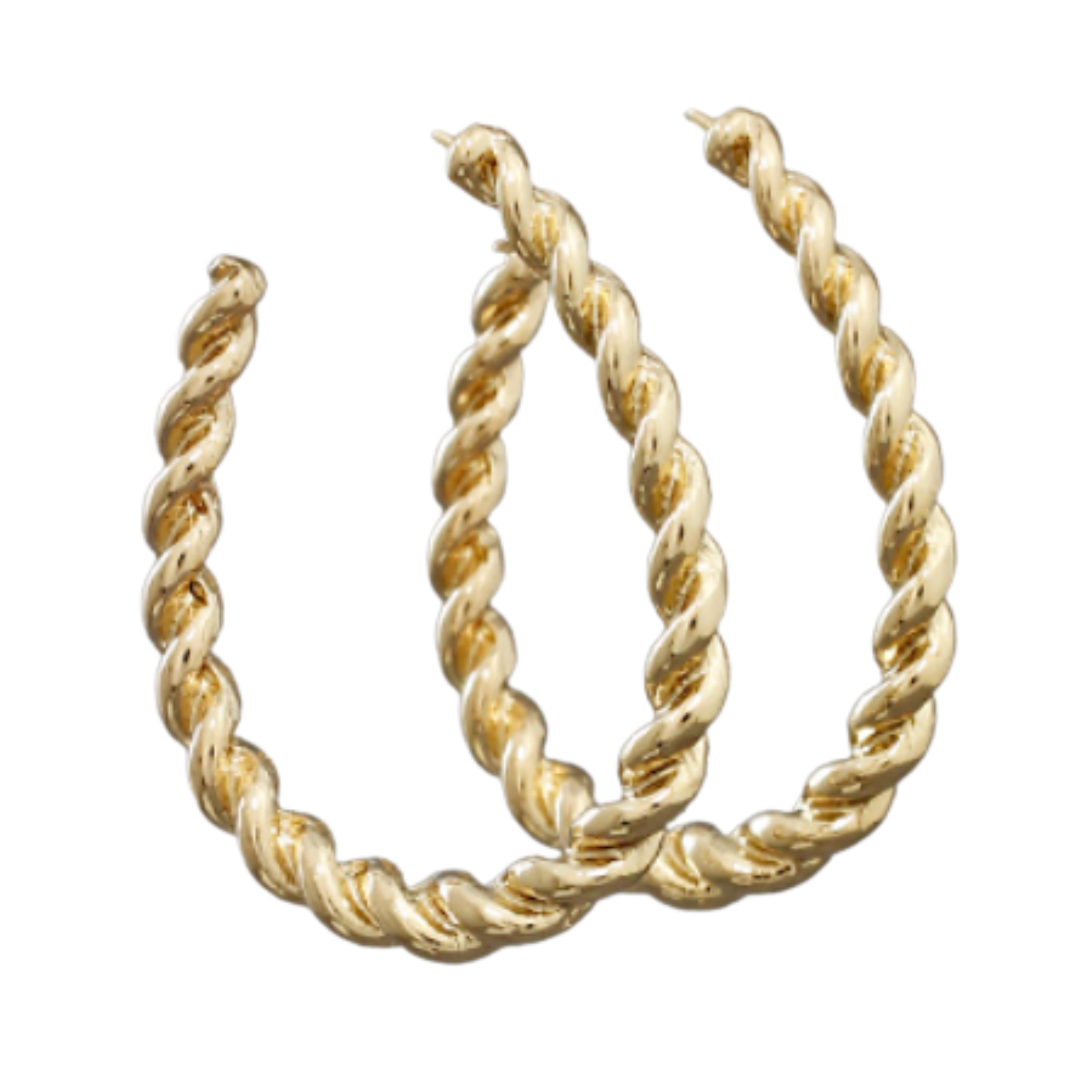 Twisted Teardrop Hoops