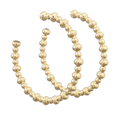 Gold Brass Ball Hoops