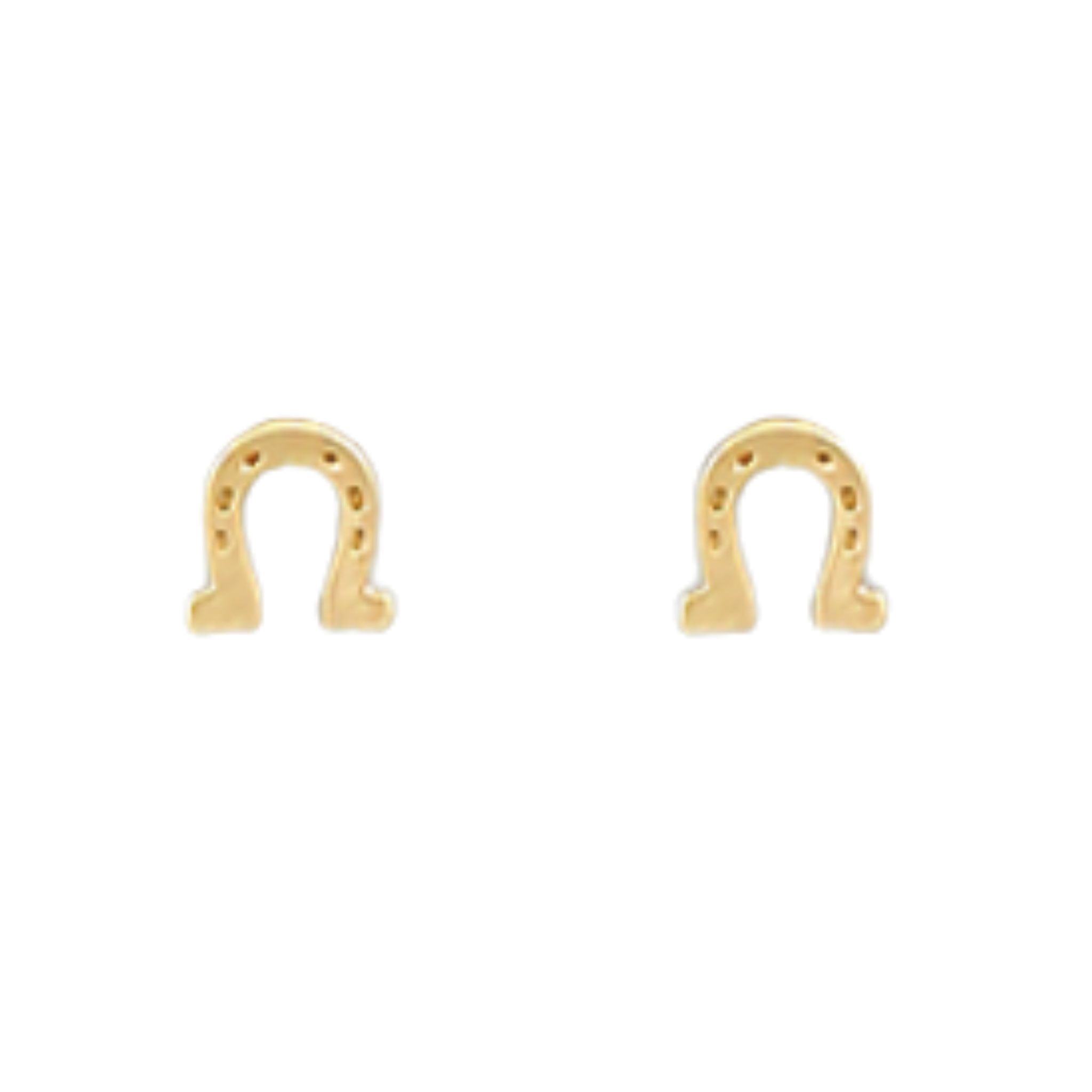 Mini Horseshoe Studs - Gold