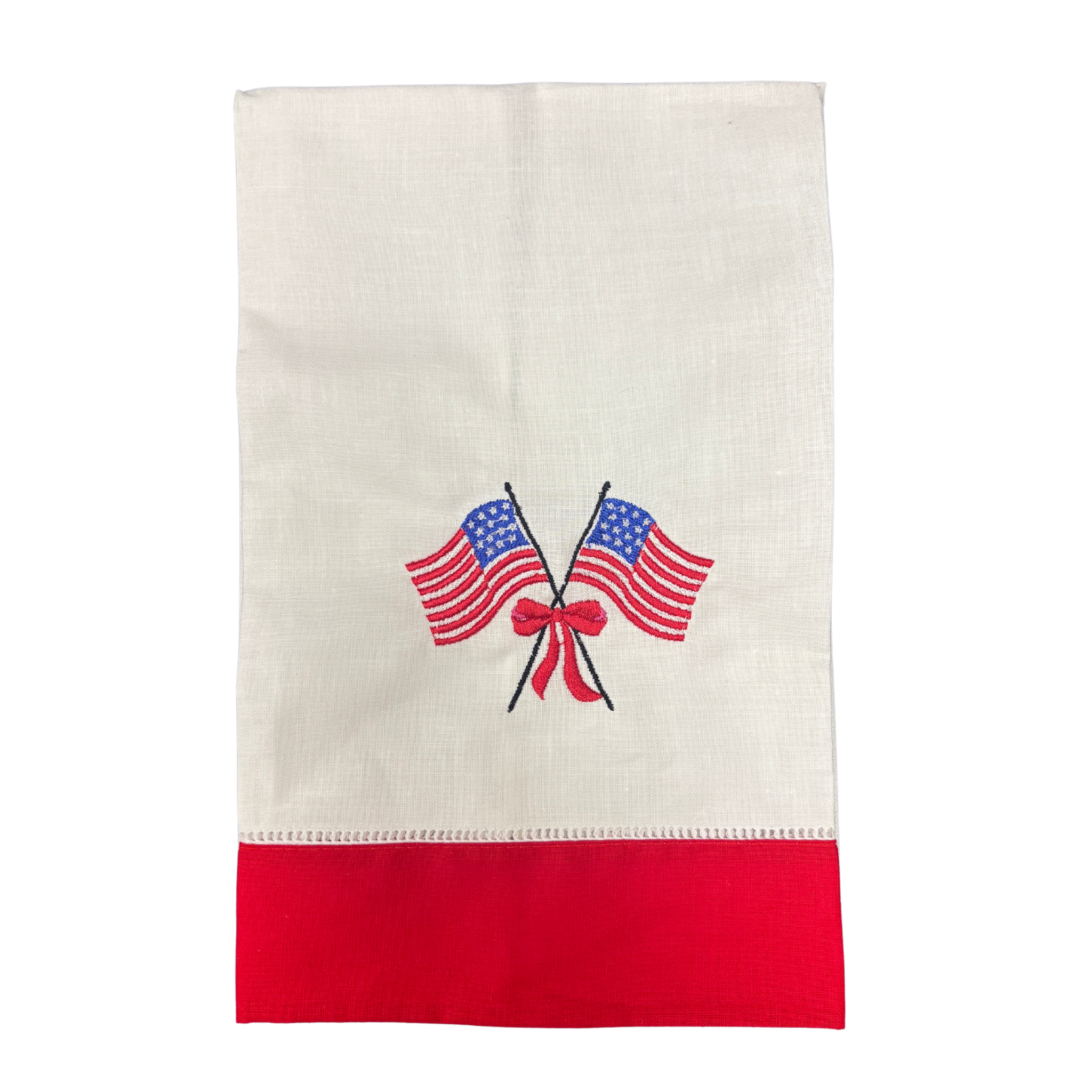 Americana Embroidered Tea Towel