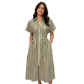 Hazel Stripe Midi Dress