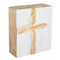 Gold Square Cross Plaque