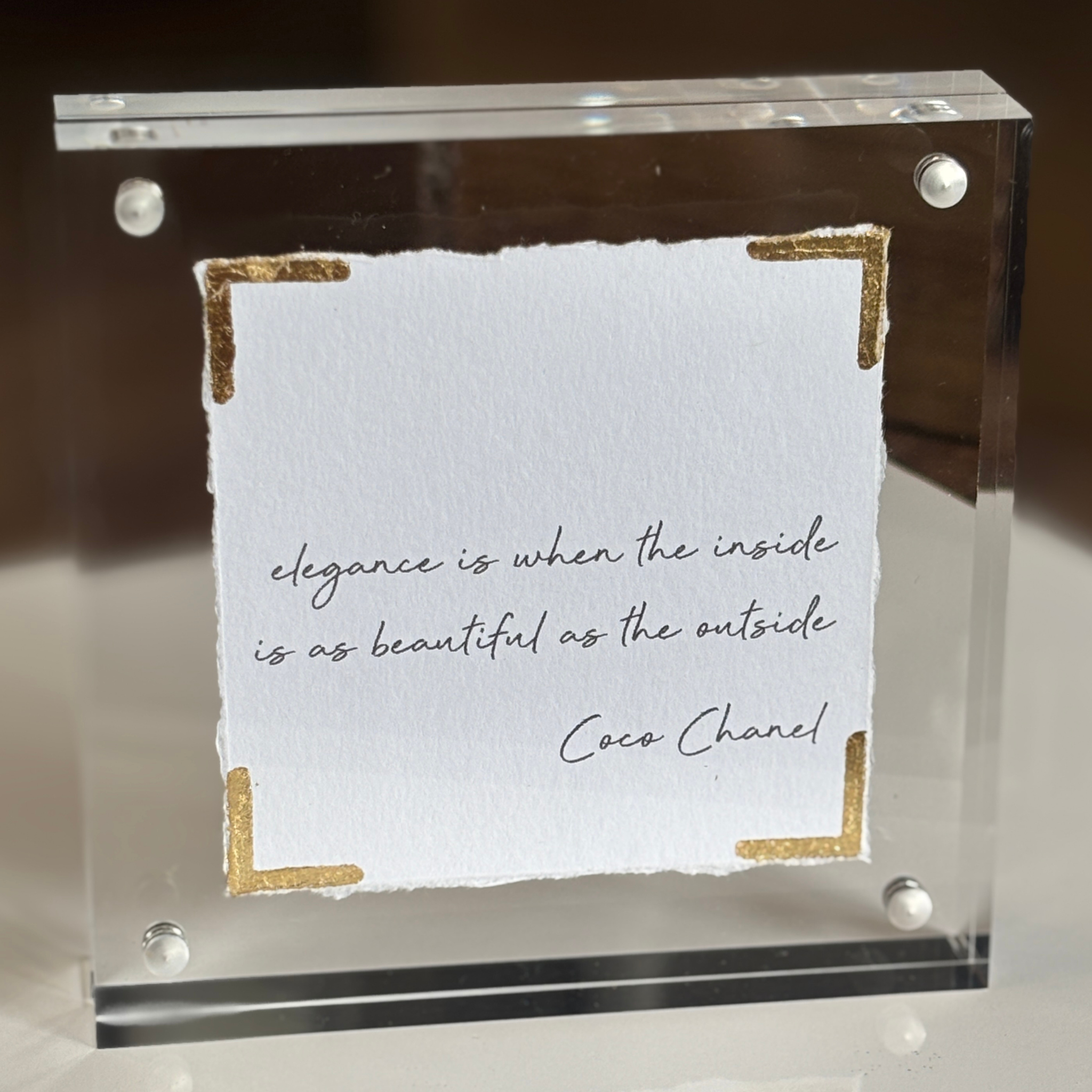 Elegance is When Acrylic Frame