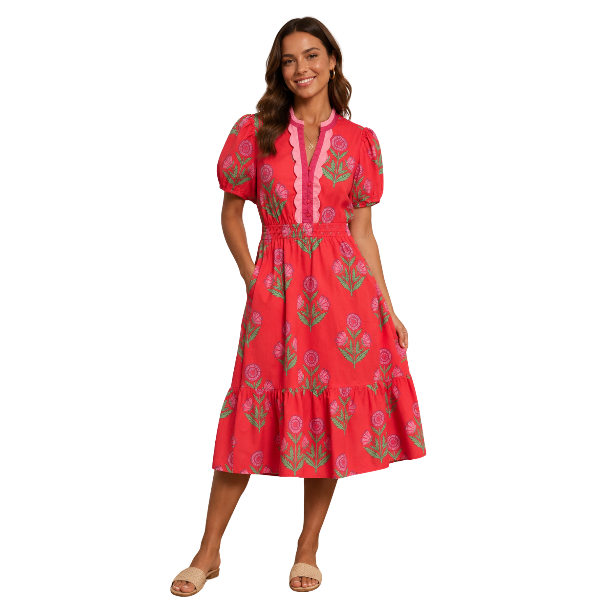 Mae Floral Midi Dress