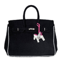 Hampton's "Designer" Inspired Tote Bag - Black/White
