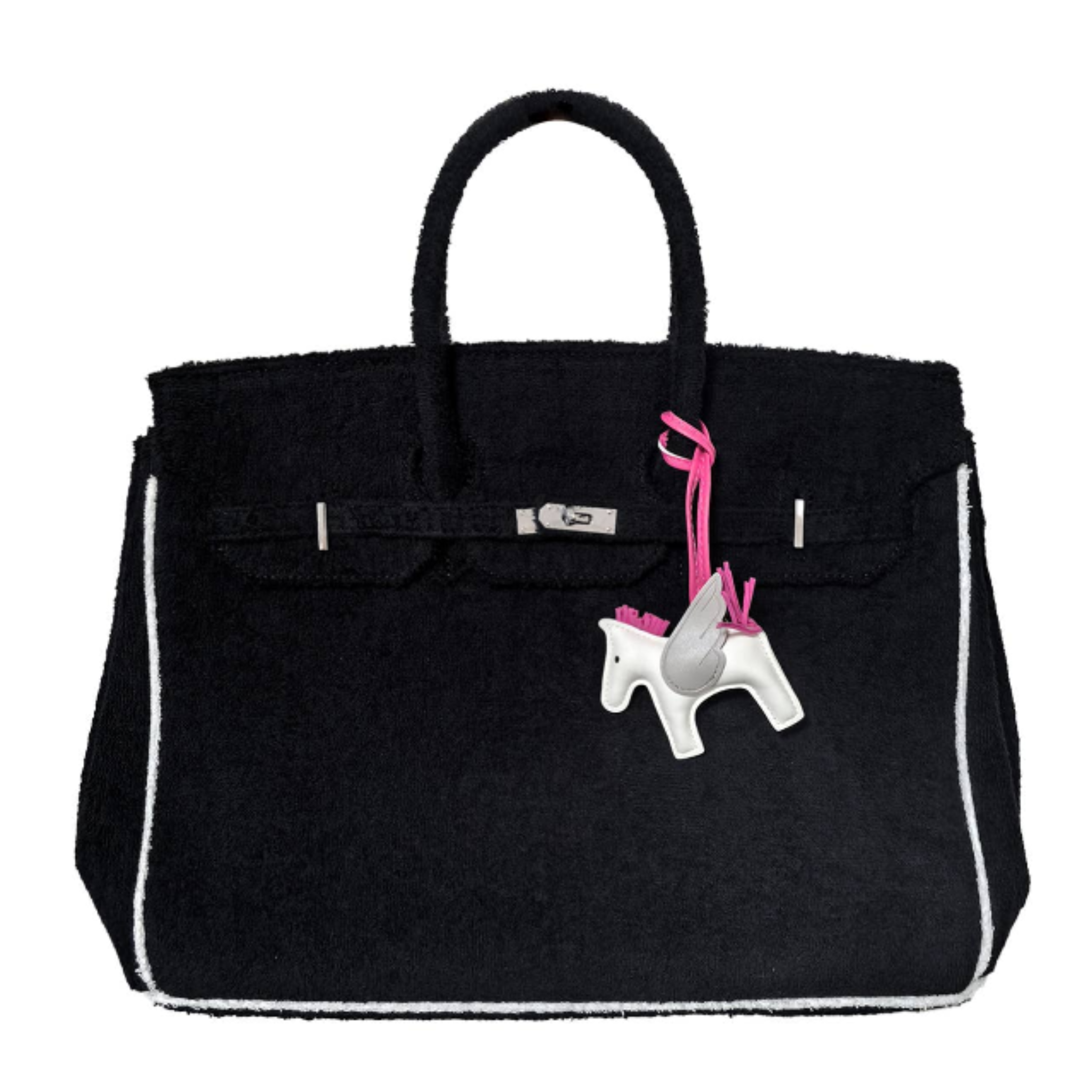 Hampton's "Designer" Inspired Tote Bag - Black/White
