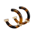 Tortoise Round Hoops Acrylic
