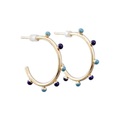 Color Ball Trimmed Hoops (Blue Multi Color)