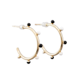 Color Ball Trimmed Hoops (Black/White)