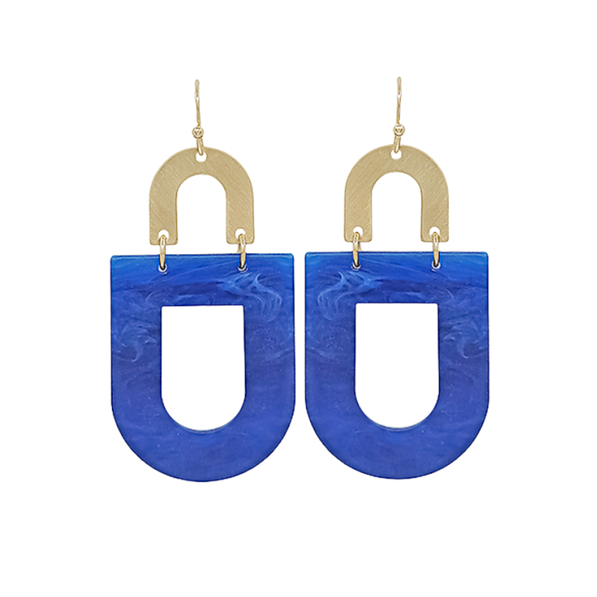 Arch & Geometric Blue Earrings