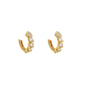 10mm Crystal Huggie Hoops