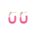 Twotone Oval Pink Hoops
