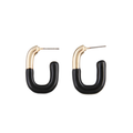 Twotone Oval Black Hoops