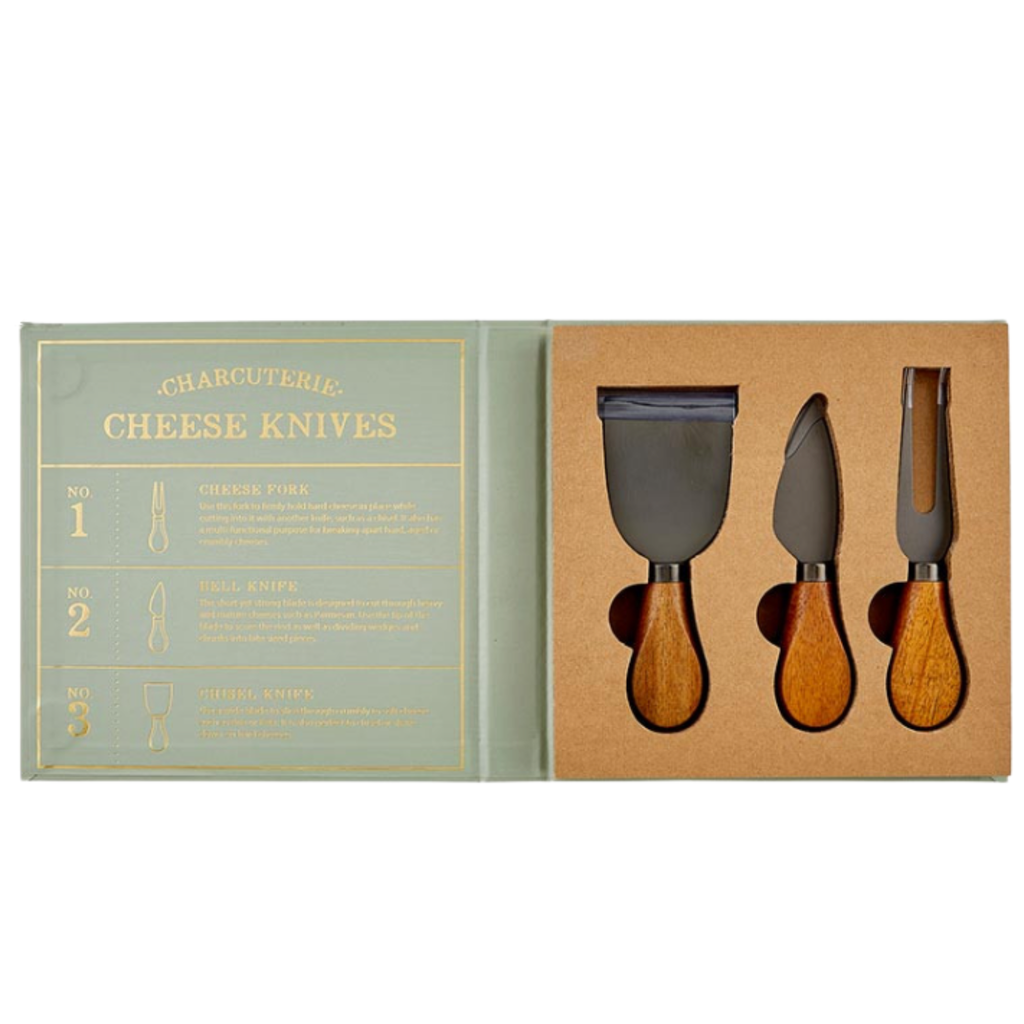 Wood Handle Cheese Knives Book Box
