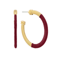 Burgundy Wrapped Threat & Textured Hoops
