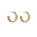 Wrapped Light Brown Pearl Hoops