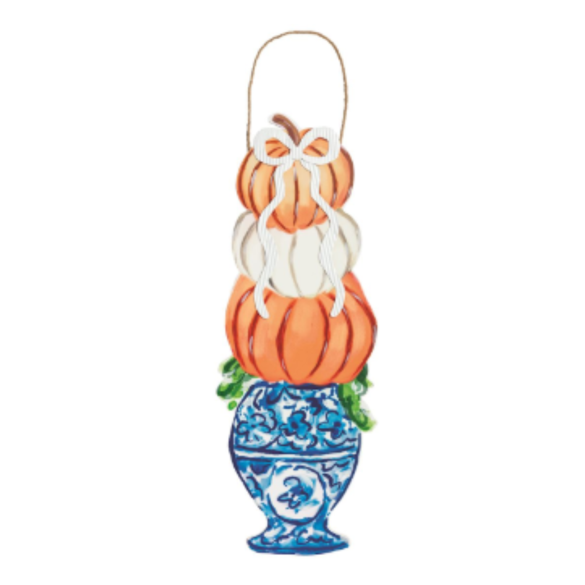 Pumpkin Topiary Door Hanger