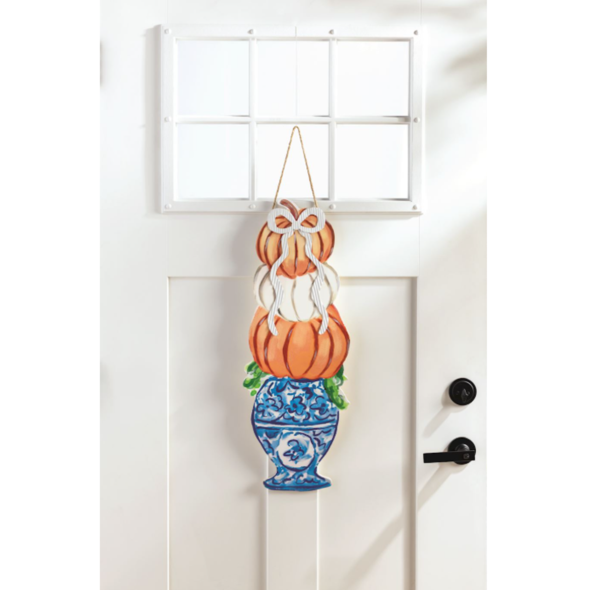 Pumpkin Topiary Door Hanger