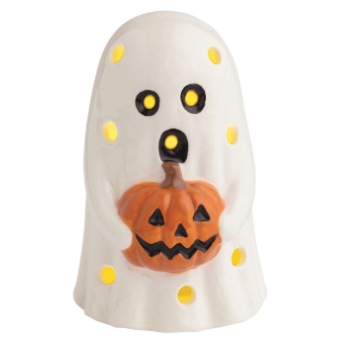 Ghost Pumpkin Light-Up Sitter
