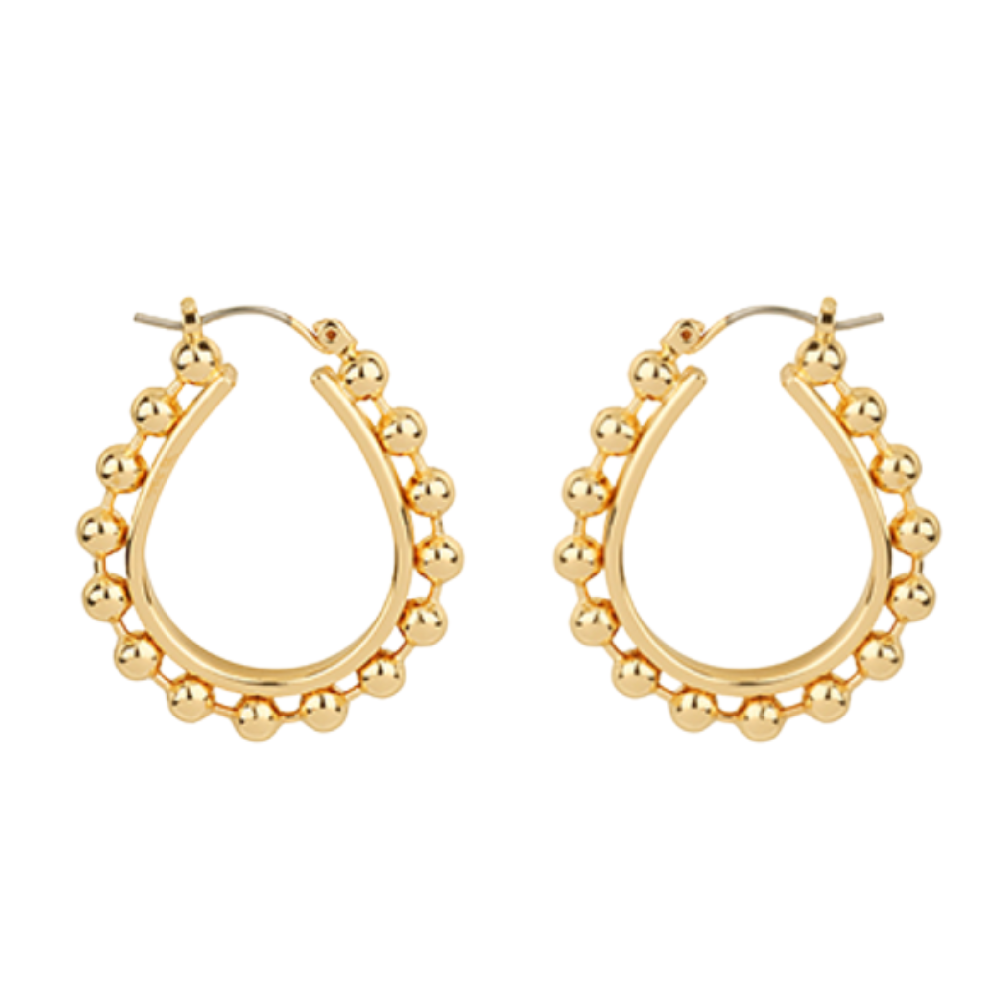 Dotted Teardrop Hoops