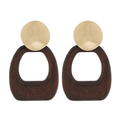 Geometric Square Wood Earrings
