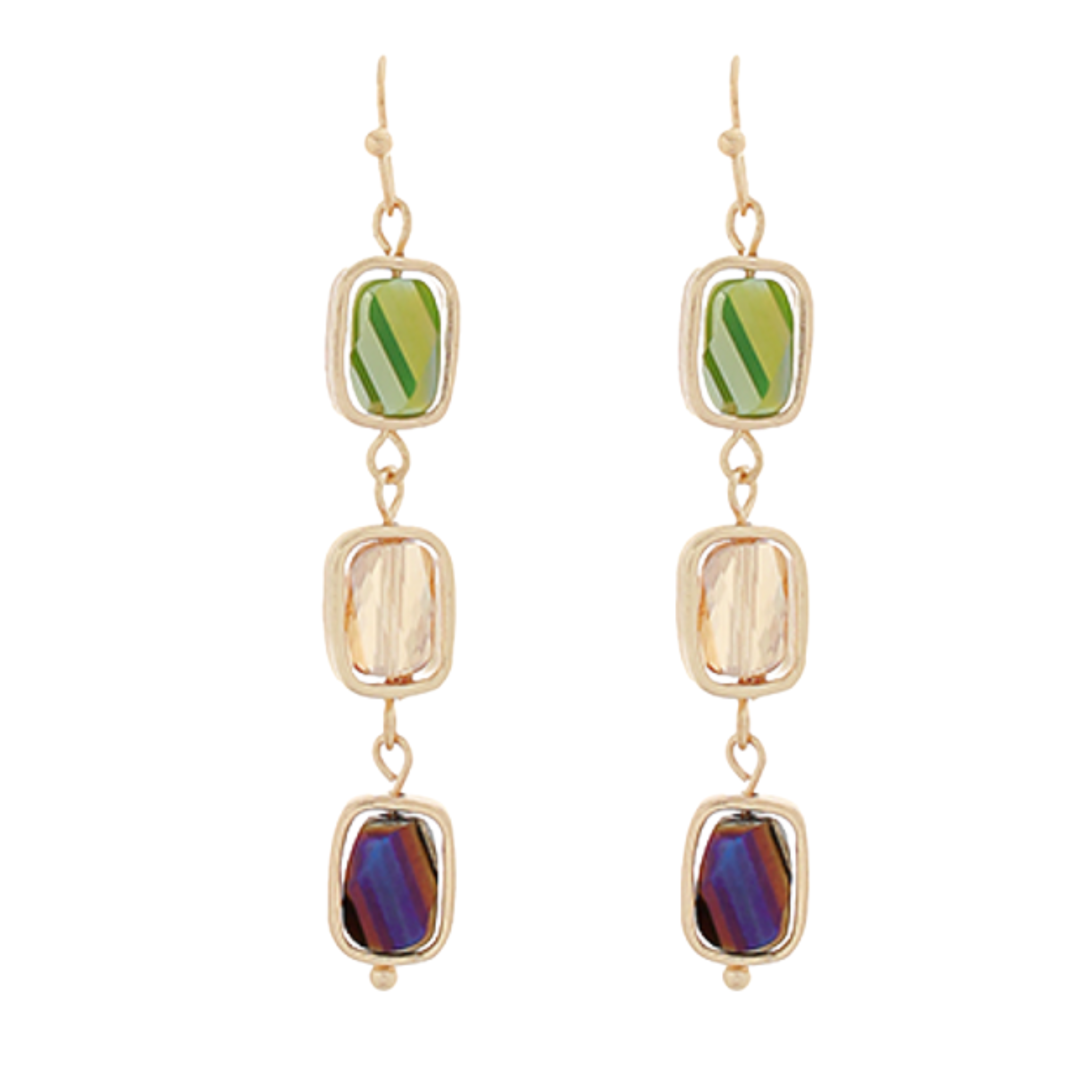 Linear Square Bead Earrings