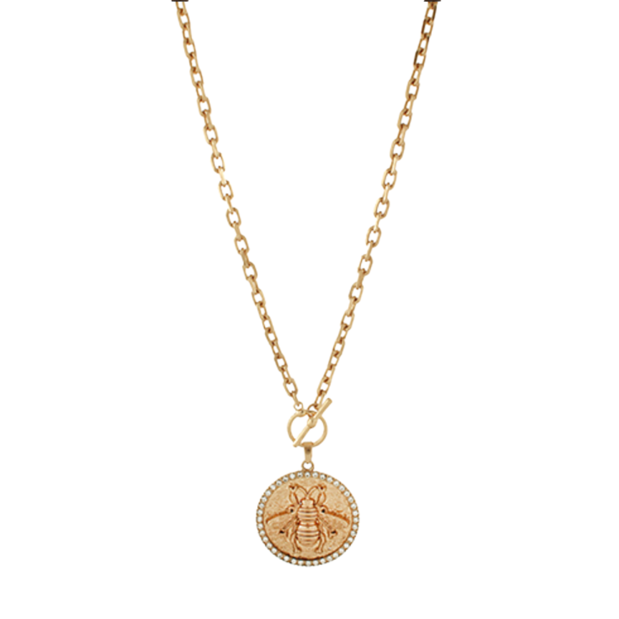 Chunky Bee Pendant Necklace